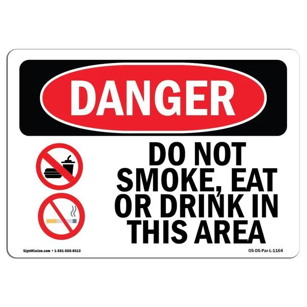 Safety Sign, OSHA Danger, 10